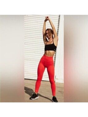 Free People Movement Ribbed Leggings Athletic Workout High Rise Running